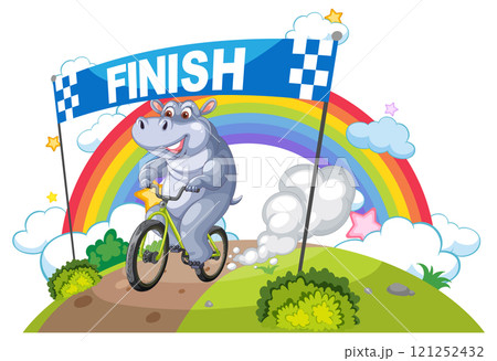 Hippo Bicycle Race to the Finish Hippo Bicycle Race to the Finish 121252432