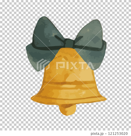 Watercolor Christmas bell illustration 121253020