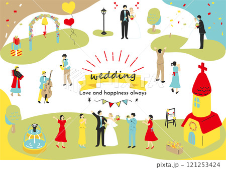 結婚をお祝いする人達 結婚をお祝いする人達 121253424