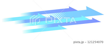 上昇する矢印のイラスト 121254070