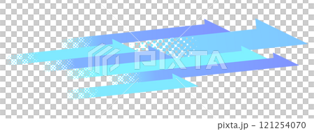 上昇する矢印のイラスト 121254070