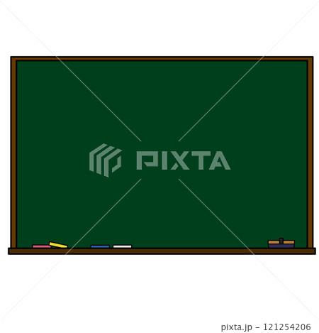 学校にあるような黒板のイラスト 121254206