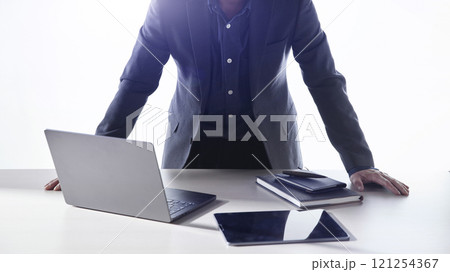 A confident business manager for finance, investment, innovation, and success. 121254367