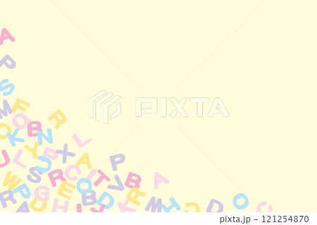 アルファベット　かわいい背景イラスト 121254870