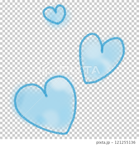 Light blue hand-drawn heart 121255136