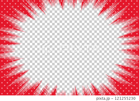 集中線　ドット模様 121255230