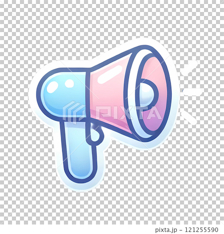 blue megaphone icon  121255590
