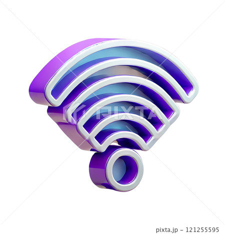 blue wifi icon 121255595
