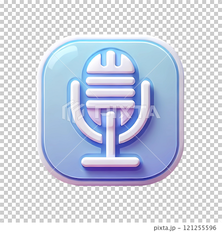 blue microphone icon 121255596