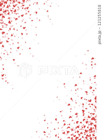 ハートが舞い散る背景イラスト素材 ベクター バレンタインデー 白背景 ハートが舞い散る背景イラスト素材 ベクター バレンタインデー 白背景 121255818