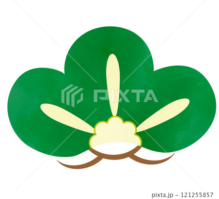 シンプルな水彩テクスチャの松 121255857