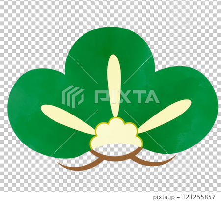 シンプルな水彩テクスチャの松 121255857