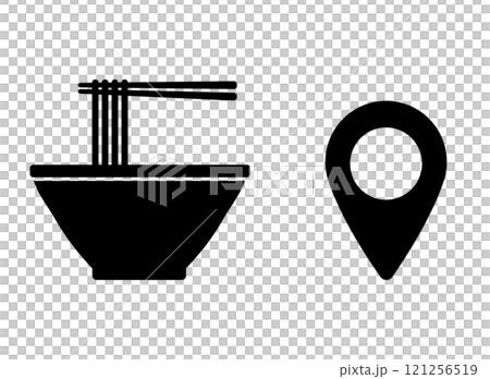 ラーメン屋 マップピン アイコン ラーメン屋 マップピン アイコン 121256519