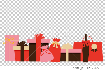 バレンタインのかわいいプレゼントイラスト素材 121256539