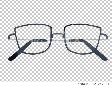 Watercolor style illustration of black glasses 121257094