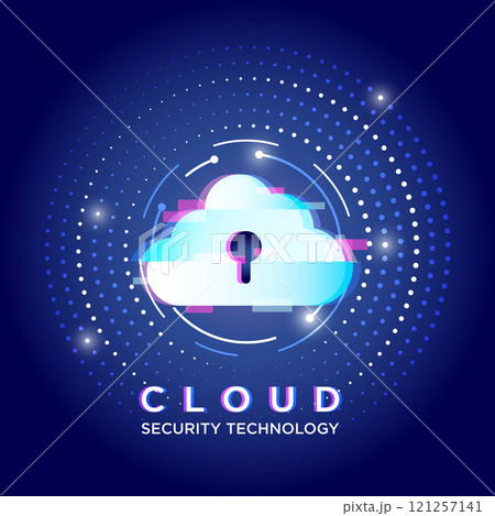 Cloud security technology concept abstract background 121257141