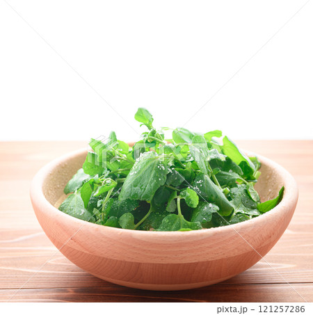 クレソンのシンプルなサラダ クレソンのシンプルなサラダ 121257286