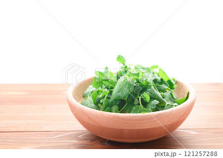 クレソンのシンプルなサラダ クレソンのシンプルなサラダ 121257288