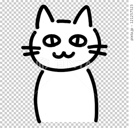 Illustration of a cat with its eyes open Illustration of a cat with its eyes open 121257523