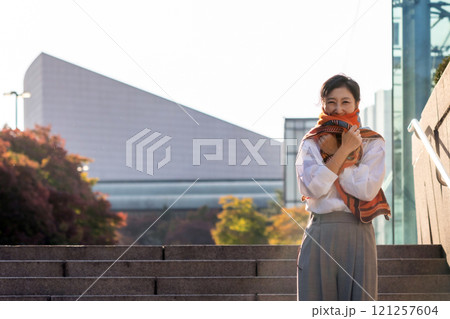 A middle-aged woman's lifestyle 121257604