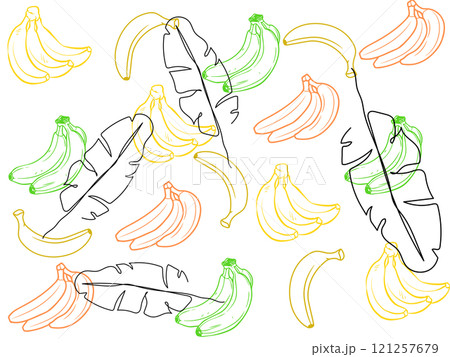 バナナの可愛いイラスト 121257679