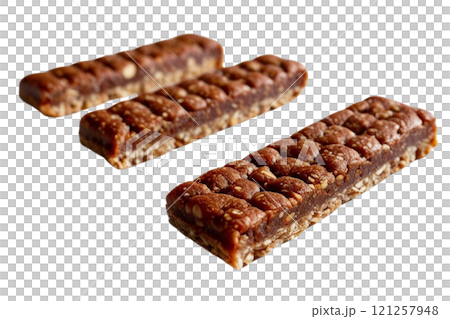 Group nuts energy bars on isolate white Group nuts energy bars on isolate white 121257948