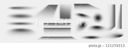 Box shadow effect vector. Realistic light shade 121259313
