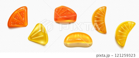3d gummy slices of lemon and orange 3d gummy slices of lemon and orange 121259323