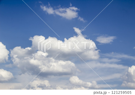 Beautiful clouds in the sky.  Pattern from clouds 121259505