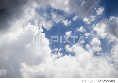 Beautiful clouds in the sky.  Pattern from clouds 121259509