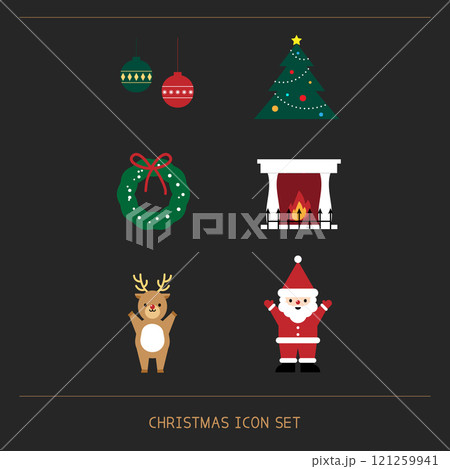 Christmas icon set Christmas icon set 121259941