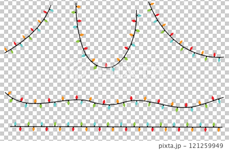 A colorful Christmas light bulb decoration. 121259949