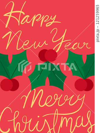 Christmas card poster design. Vector illustration. 121259965