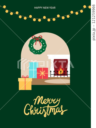 Christmas card poster design. Vector illustration. Christmas card poster design. Vector illustration. 121259966