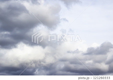 Amazing clouds in the sky. A beautiful clouds against the white sky background. Amazing cloud pattern in the sky can be used in design concept 121260333