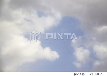 Clouds in the blue sky. A beautiful clouds against the blue sky background. Beautiful cloud pattern in the sky. 121260345