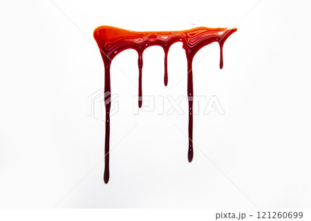 A blood spatter. A blood flowing down. Bloody pattern. Concepts of blood can be used in design A blood spatter. A blood flowing down. Bloody pattern. Concepts of blood can be used in design 121260699