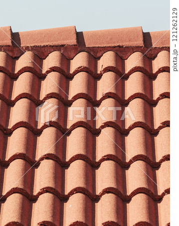Red tiles roof texture architecture background, Red tiles roof texture architecture background, 121262129