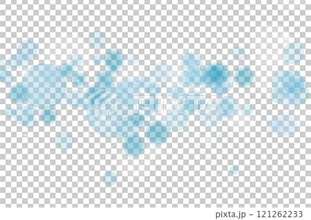 Sparkling blue and white bokeh ball background material 121262233