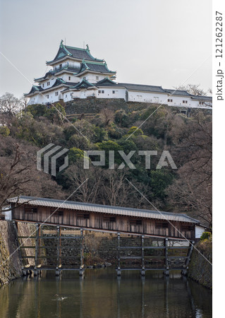 Wakayama castle, old historic Japanese castle in Wakayama city in Kansai region, Japan Wakayama castle, old historic Japanese castle in Wakayama city in Kansai region, Japan 121262287