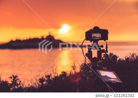 Camera take picture in Agios Fokas Greece Camera take picture in Agios Fokas Greece 121262382
