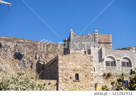 Tower houses in Vathia Greece Mani Peninsula 121262431