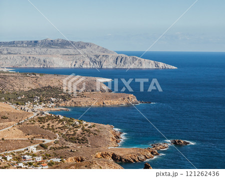 Greek coastline on Peloponnese, Mani Peninsula Greek coastline on Peloponnese, Mani Peninsula 121262436