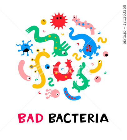 Say No to Bad Bacteria. Gut health defense against harmful bad bacteria 121263268