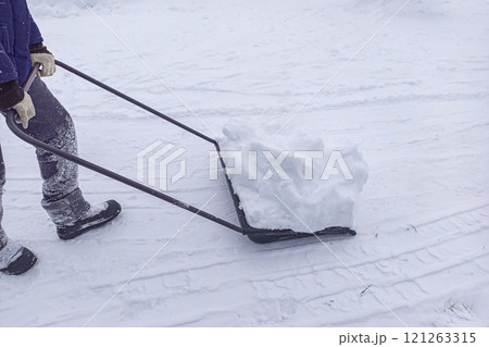 The process of snow removal by road services from pedestrian areas and sidewalks. Winter work processes, seasonal expenses in the city budget, troubles from natural precipitation The process of snow removal by road services from pedestrian areas and sidewalks. Winter work processes, seasonal expenses in the city budget, troubles from natural precipitation 121263315
