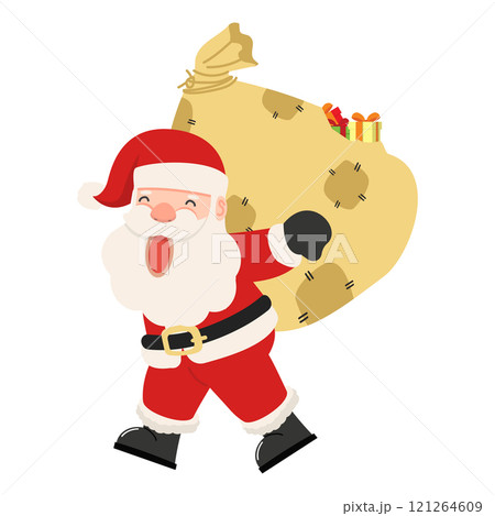 santa claus carrying a sack  ready for christmas 121264609