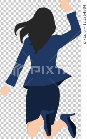 Illustration of a jumping businesswoman Illustration of a jumping businesswoman 121264984