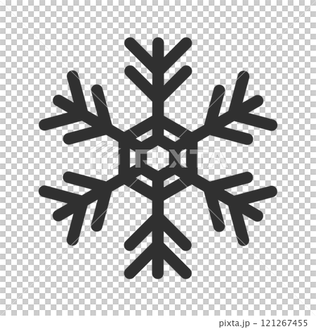 シンプルな雪の結晶のイラスト - 冬のデザインの装飾や雪や氷のイメージ素材 121267455