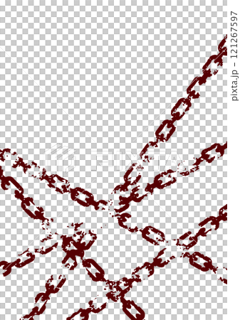 Red overlapping chains 121267597