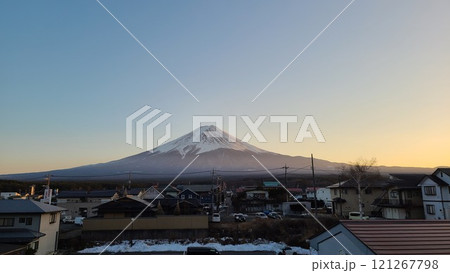 日没間際　富士山 121267798